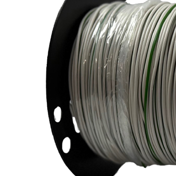 Dubbelfärgad kabel 0,75 mm Vit / Grön