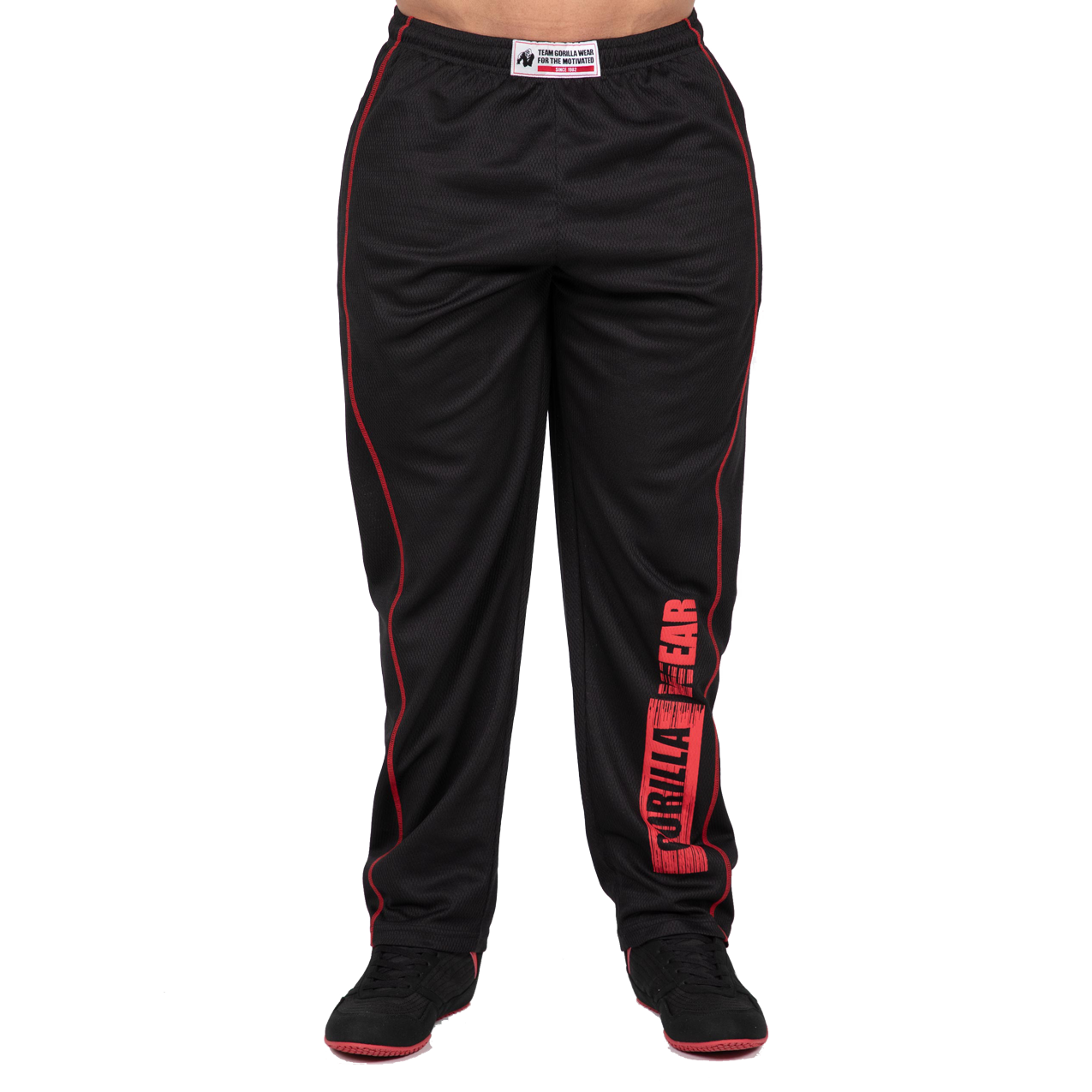 Wallace Mesh Pants, black/red