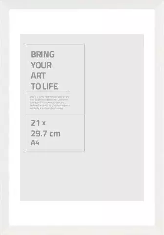 Stilren Vit 21x29,7 A4 Plexiglas