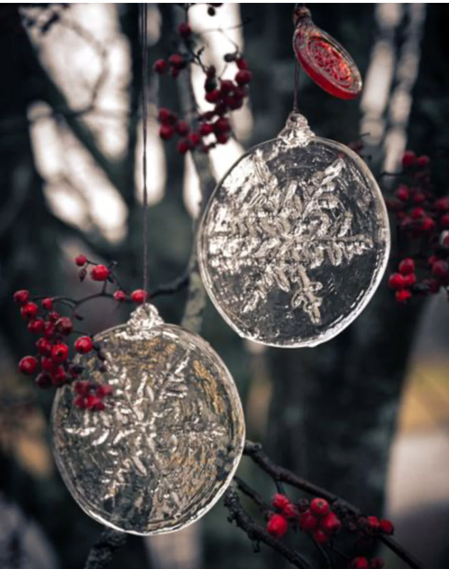Copo de nieve - Decoración de vidrio - 3