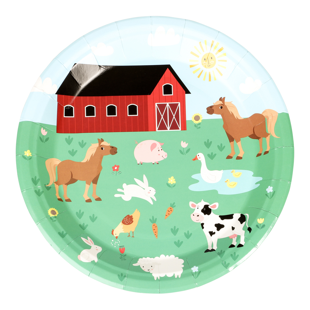Paper Plates Farm 23cm 8pcs