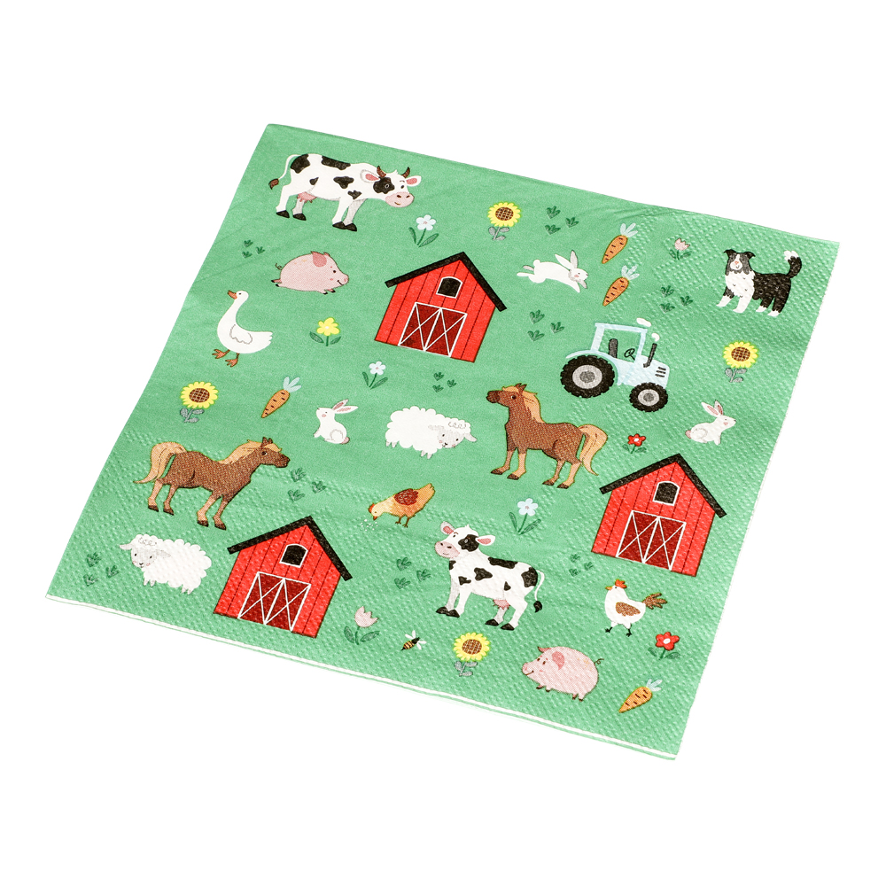 Servetter Bondgård 33x33cm 16st - 2