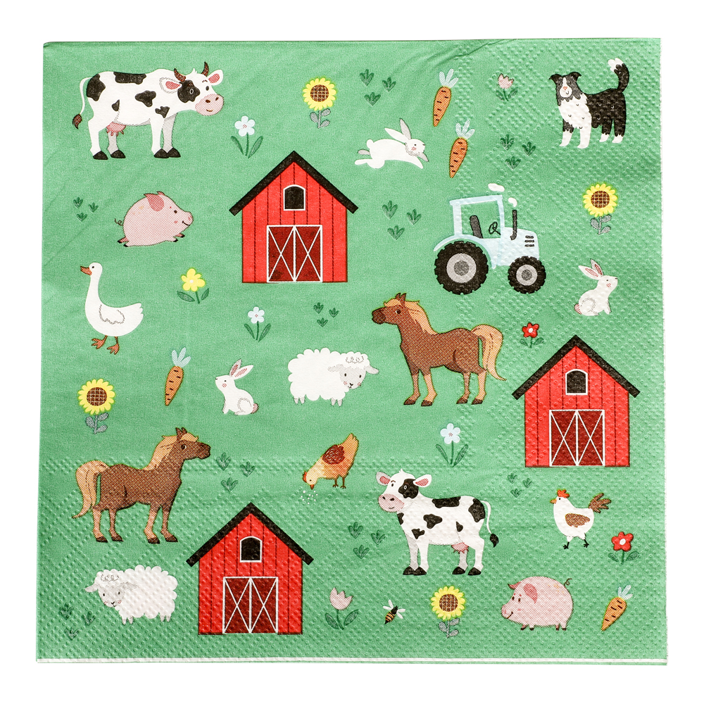 Servetter Bondgård 33x33cm 16st