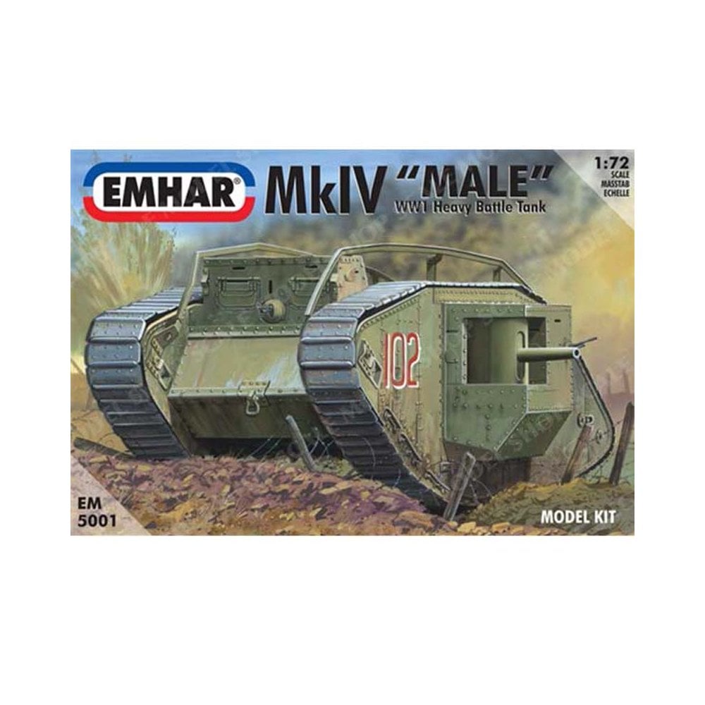 Mk Iv 'Male' WWI Tank 1/72