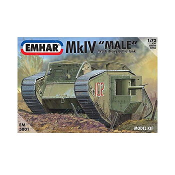Mk Iv 'Male' WWI Tank 1/72