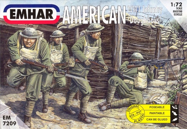 Amerikanska WWI-infanterister 'Doughboys' 1/72