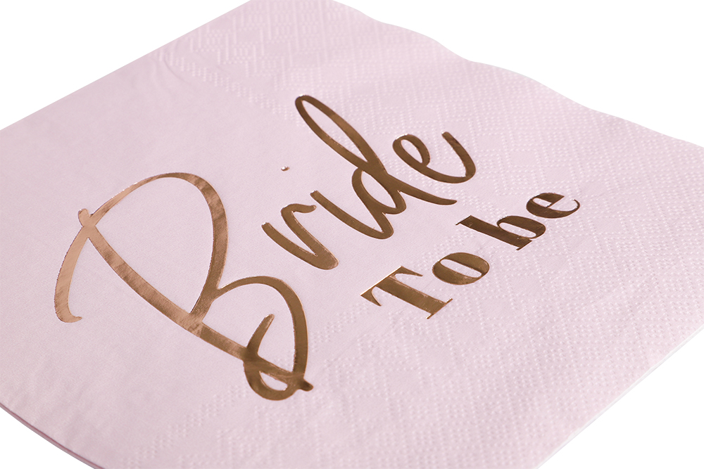 Paper Napkins Bride To Be Pink 33x33cm 16pcs - 2