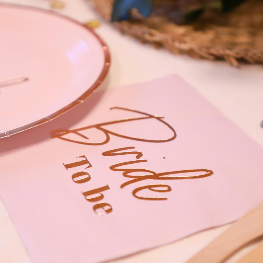 Paper Napkins Bride To Be Pink 33x33cm 16pcs - 3