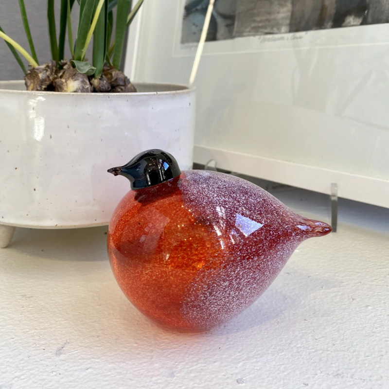 Red Bird - Glass Sculpture - 3