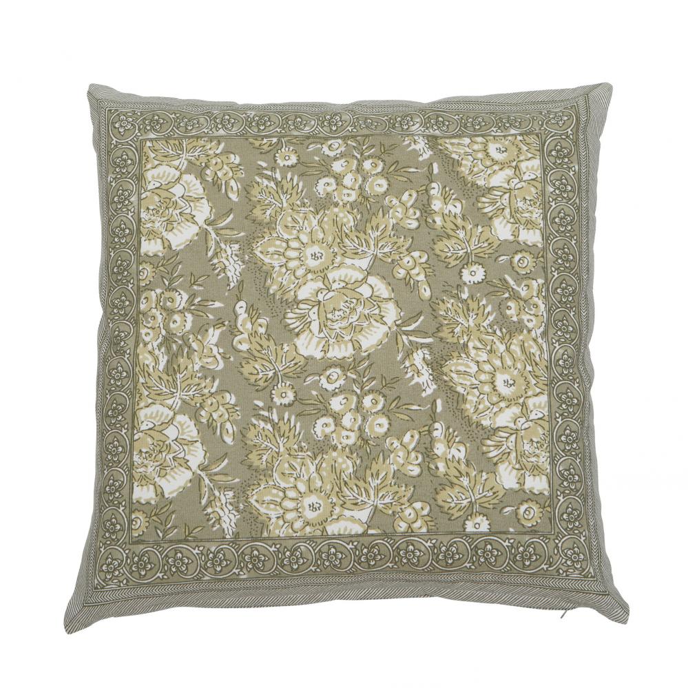 Kuddfodral Provence grön lindblomsgrön shabby chic lantlig stil Gårdsromantik