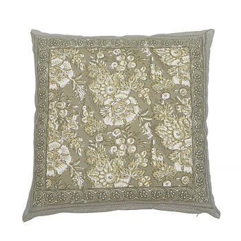 Kuddfodral Provence grön lindblomsgrön shabby chic lantlig stil Gårdsromantik