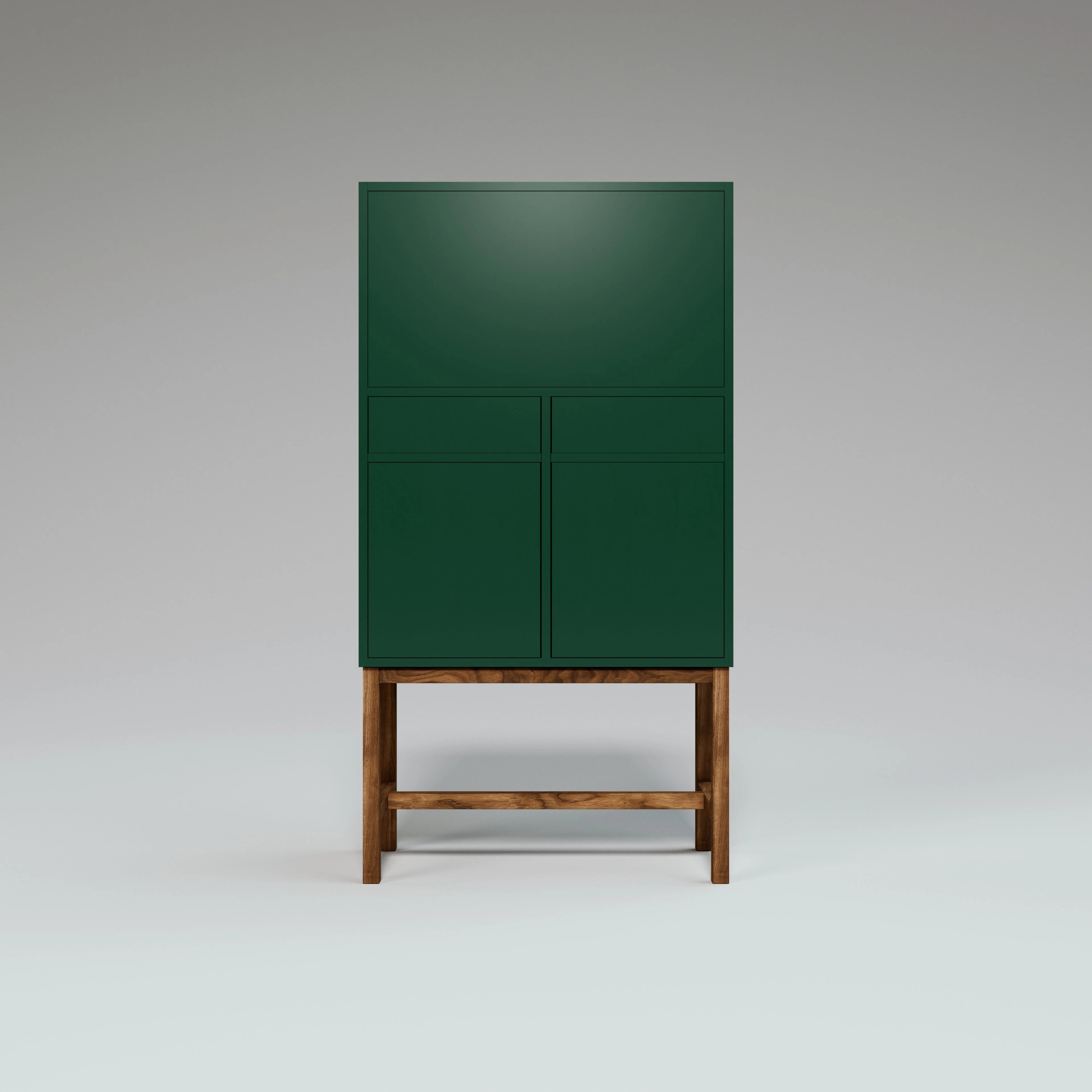 The Drinks Cabinet Forest Green, push open (no handles)  - 4