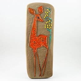 Ester Wallin (1970) Wonderful Wall Plaque with Roe Deer Motif 38 cm