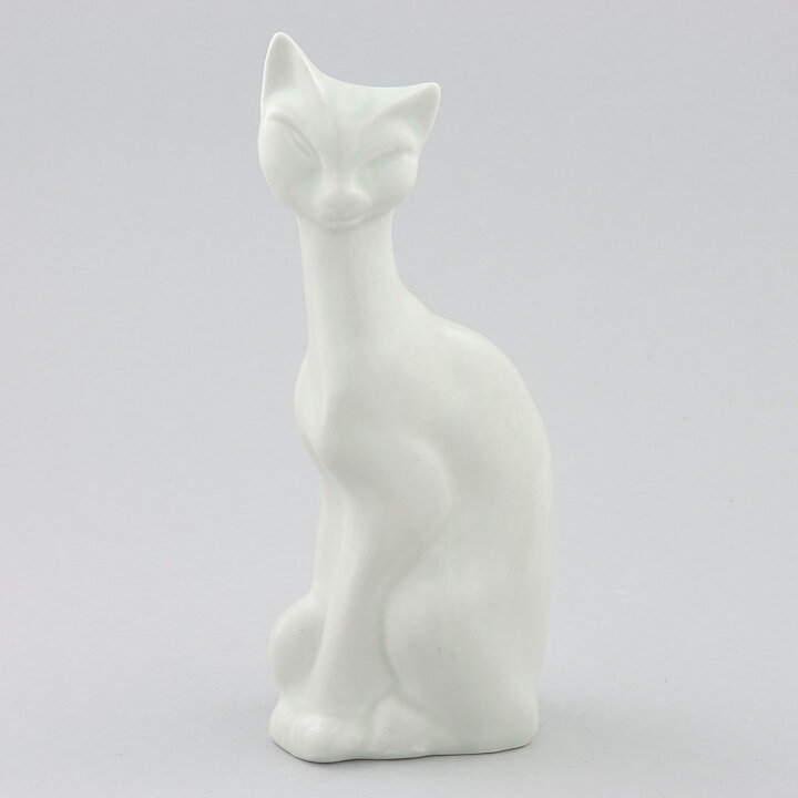 Lillemor Mannerheim (1955) White Enigmatic Cat 16 cm
