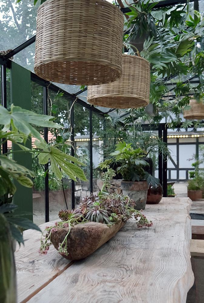 Natura taklampa i bambu