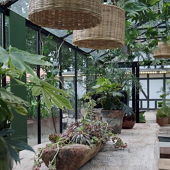 Natura taklampa i bambu
