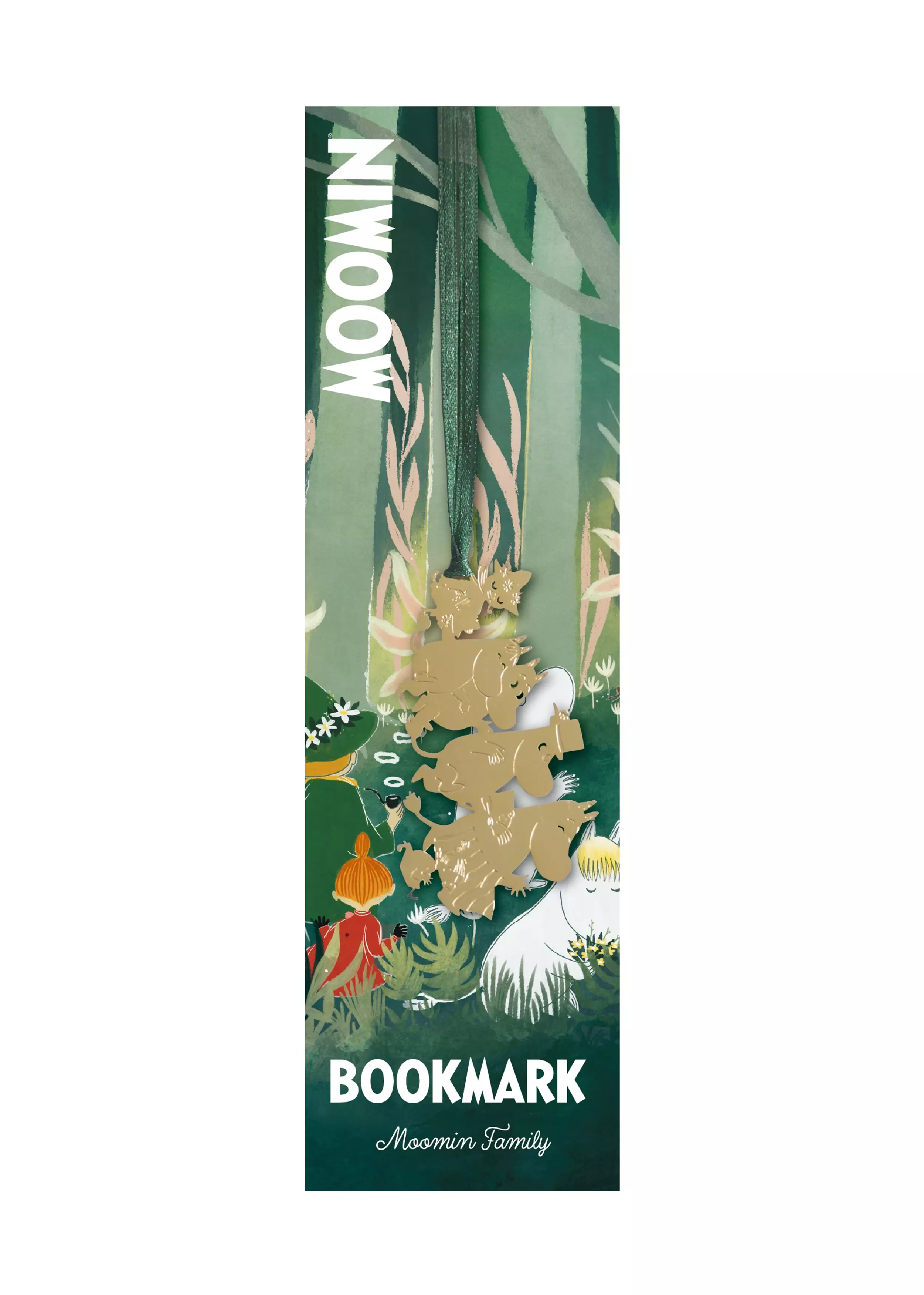 Mumin bokmärke - Muminfamiljen, guld