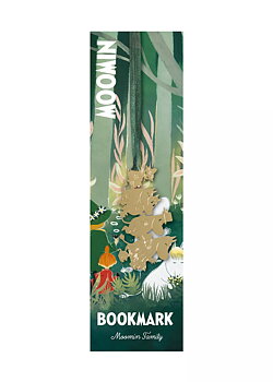 Mumin bokmärke - Muminfamiljen, guld