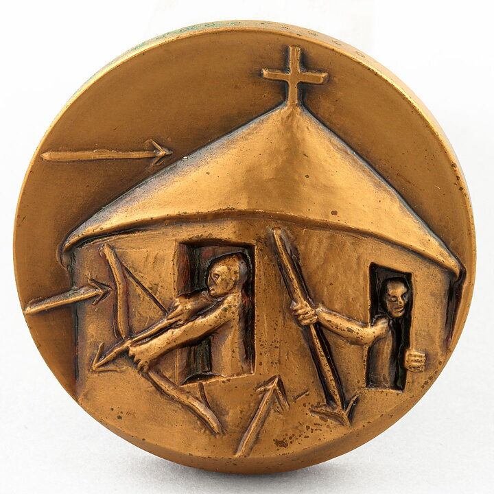 Erik Höglund (1976) Bronze Medallion with King Motif (Knut Eriksson) 4 cm  [Sample Images]