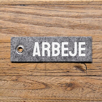 Nyckelbricka "Arbeje"