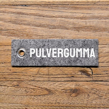 Nyckelbricka "Pulvergumma"