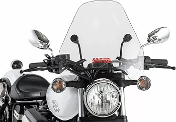 Windshield Spitfire för 22 och 1" styre Klar