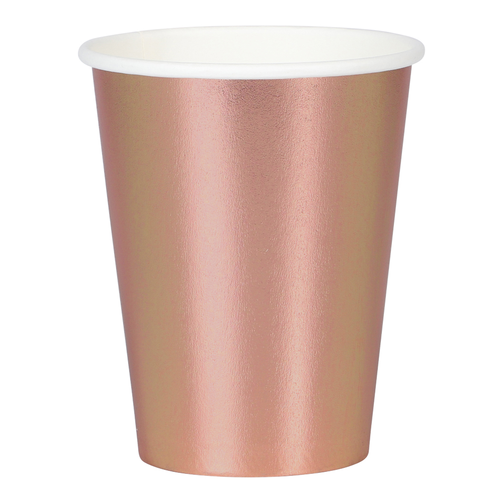 Paperimukit Cups Rose Gold 8kpl