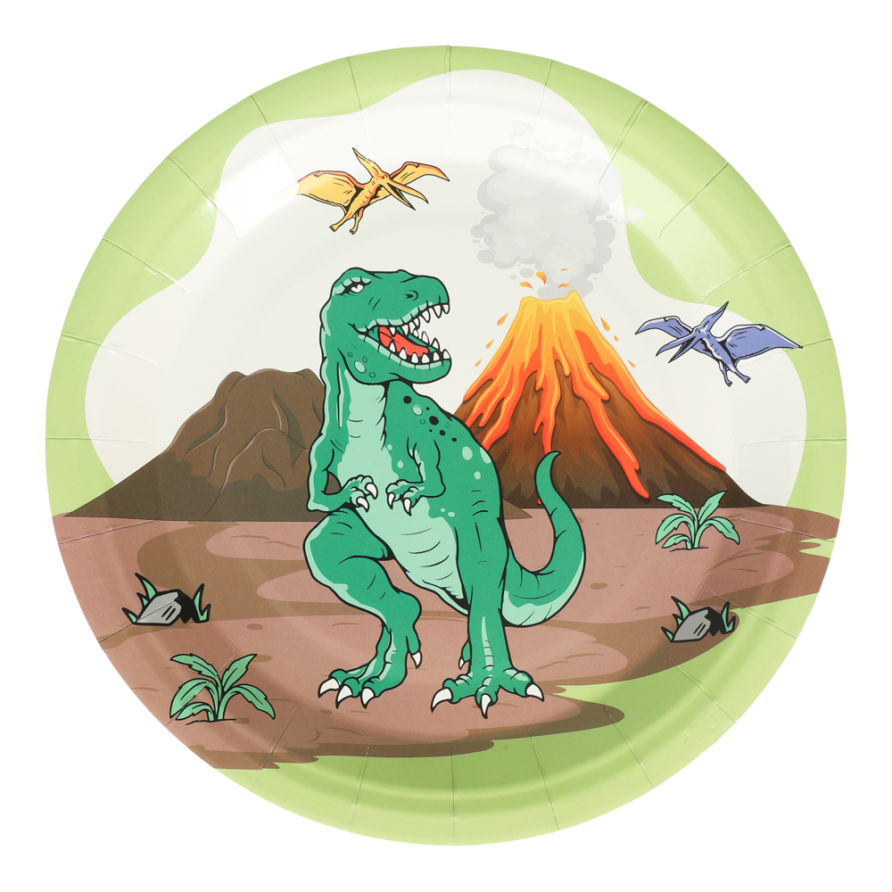 Paper Plates Dinosaur 23cm 8pcs