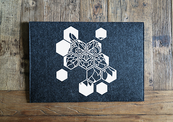 Laptopfodral - Abstrakt Berguv cutout