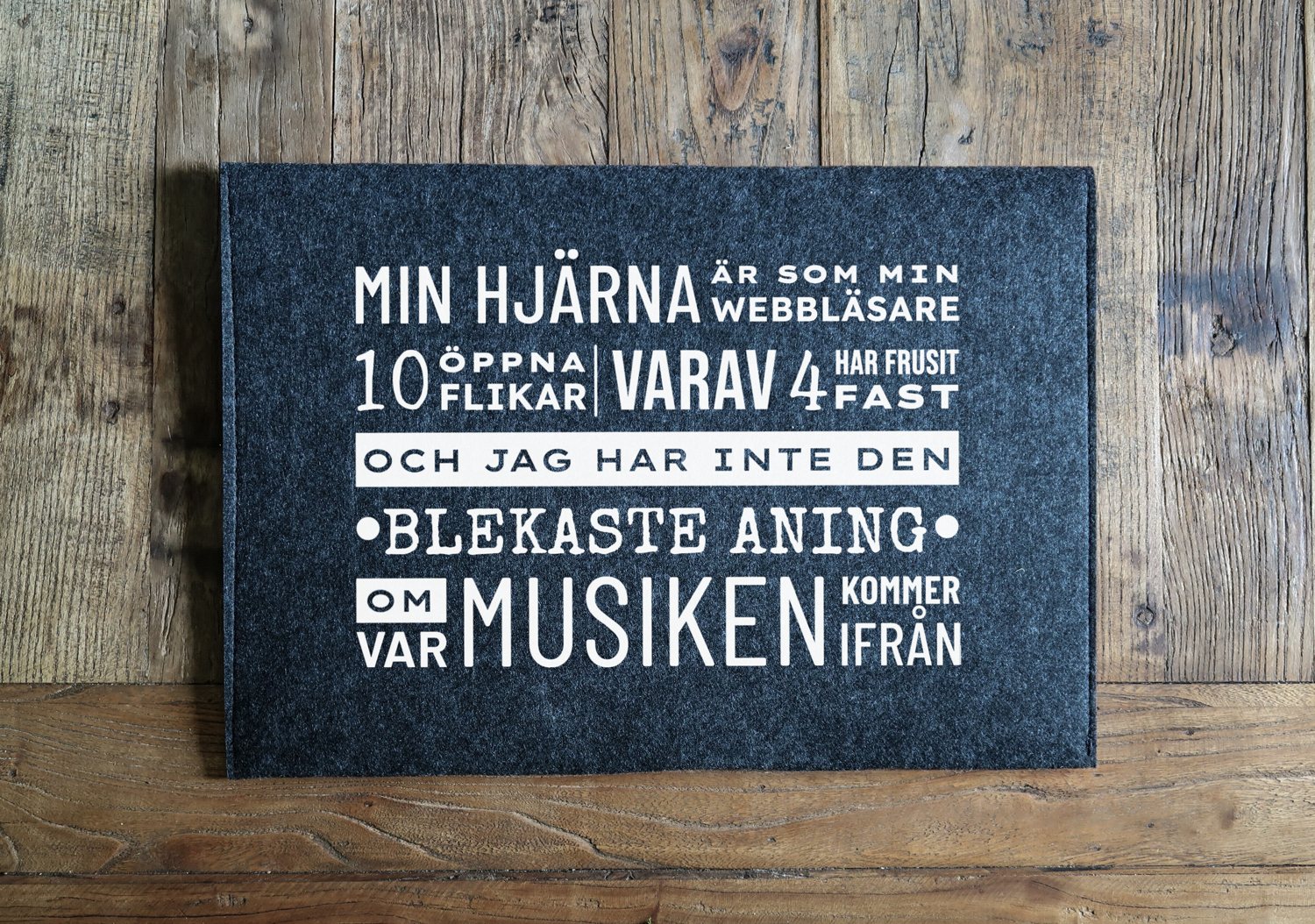 Laptopfodral - Hjärnsnurr Roligt citat