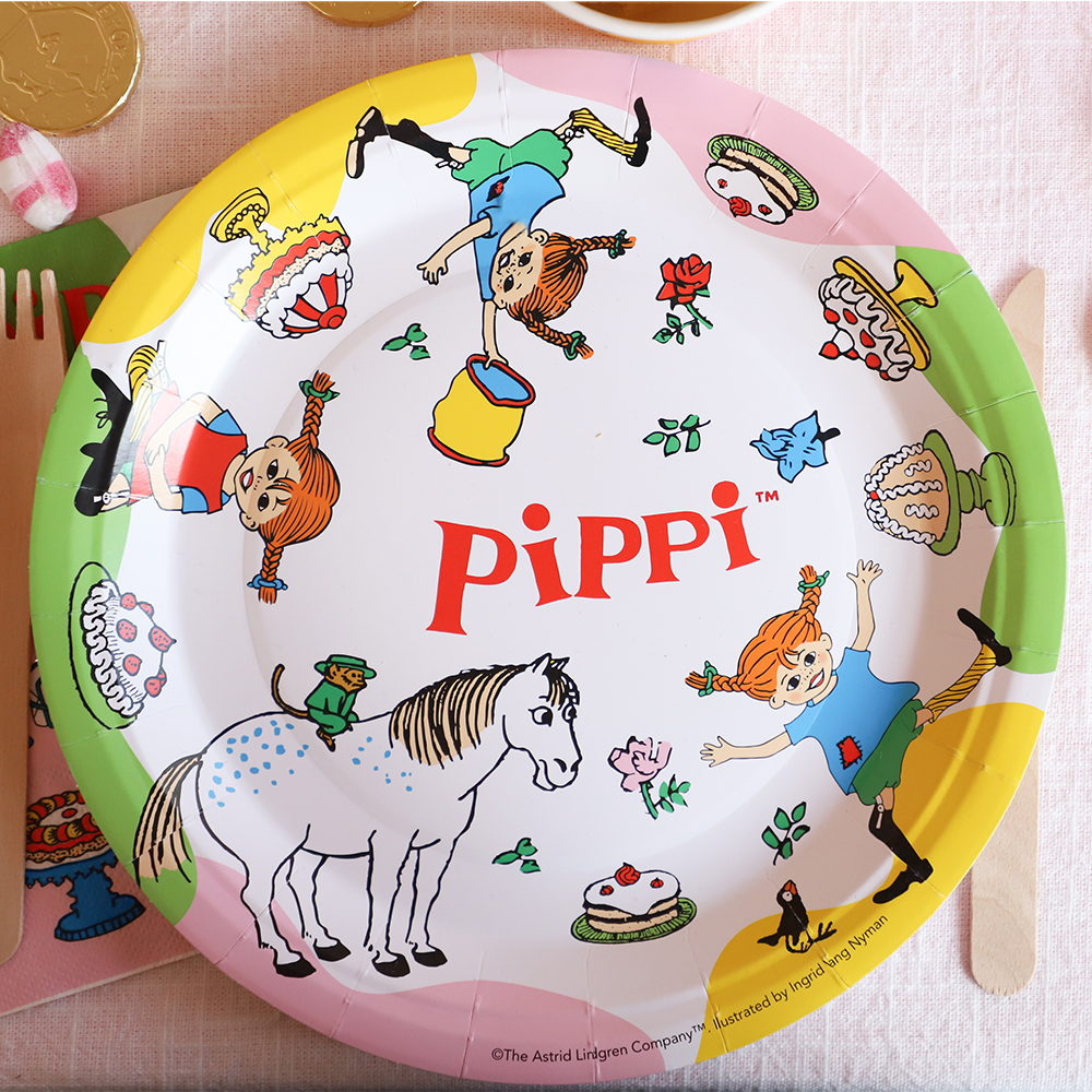 Paper Plates Pippi 23cm 8pcs