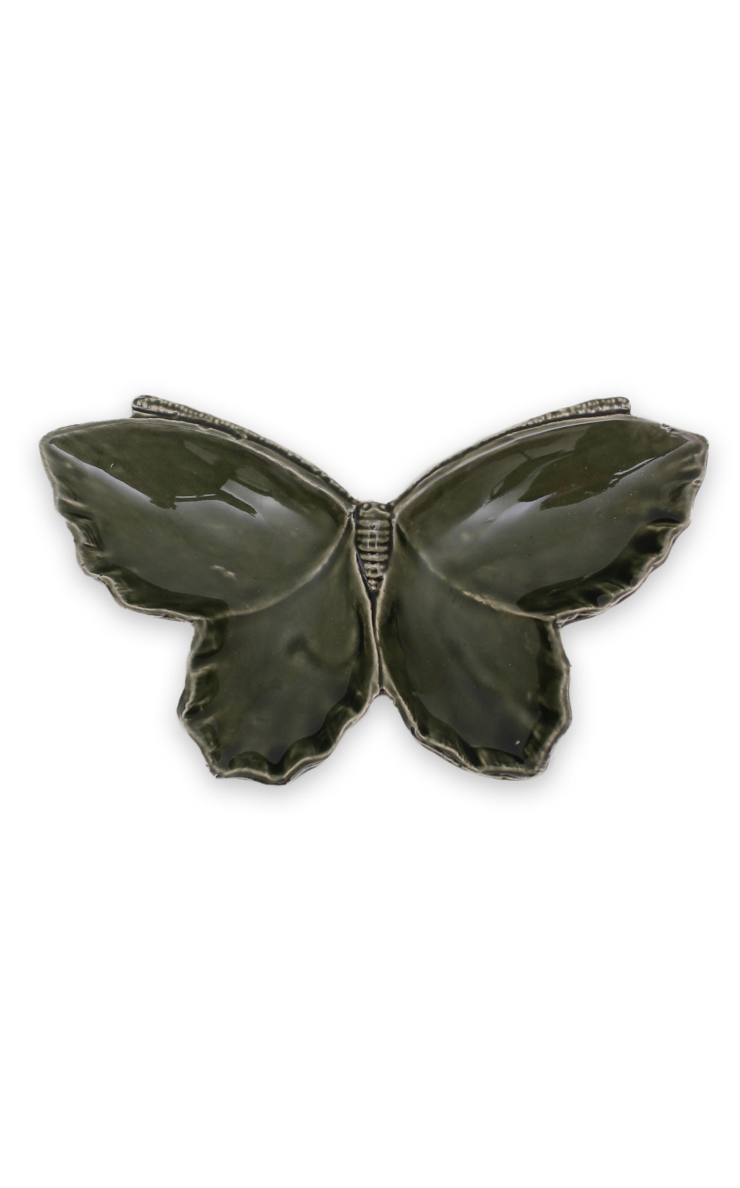 Plate - Side plate - Butterfly - Porcelain - Green - Ceramic - Small