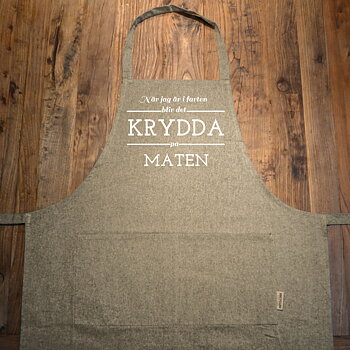 Förkläde Ljunggrön - "Krydda på maten"