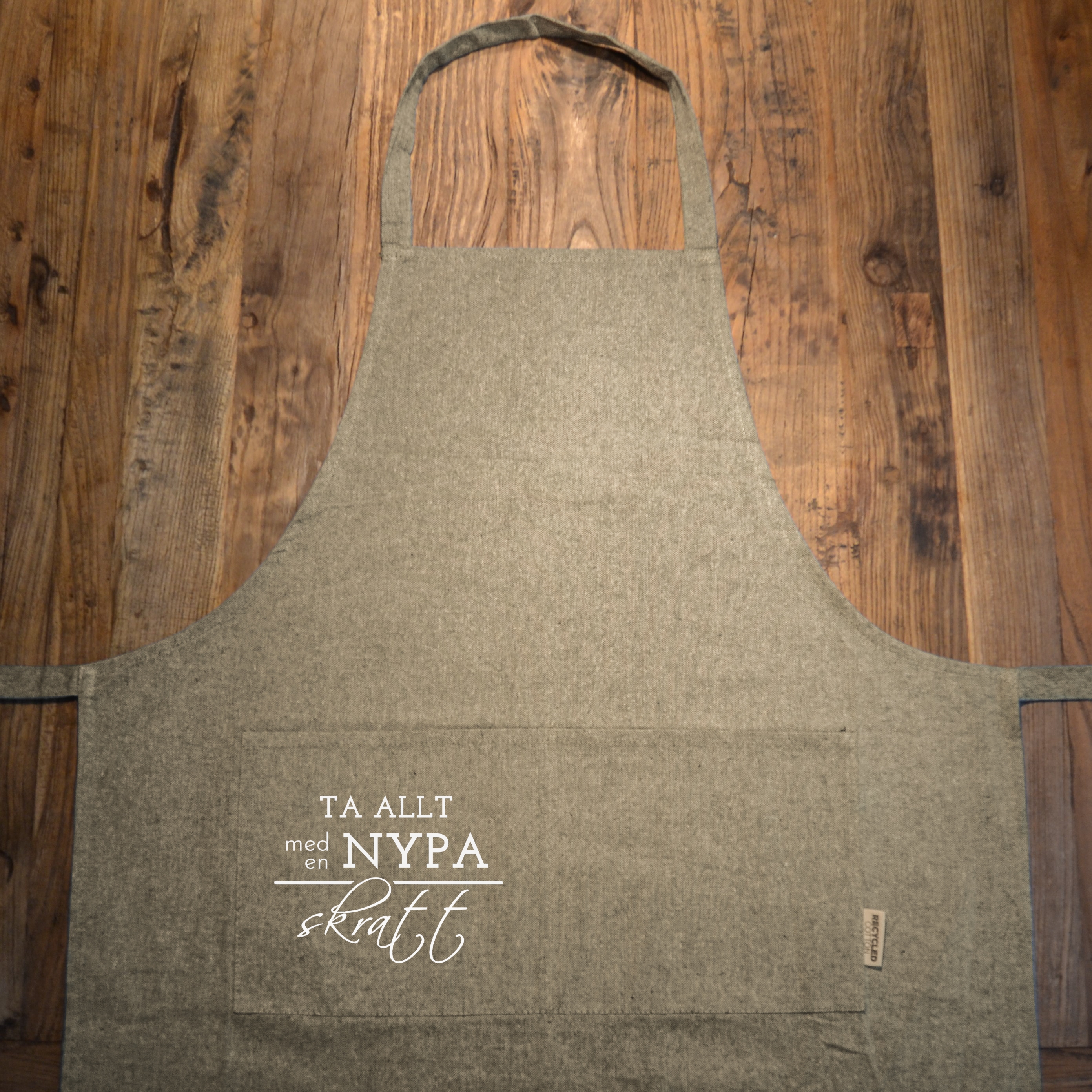 Förkläde Ljunggrön - (ficka) Nypa skratt - 3