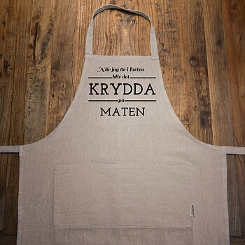 Förkläde Ljunggrå - "Krydda på maten"