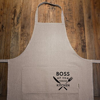 Förkläde Ljunggrå - (ficka) "Forking kitchen"