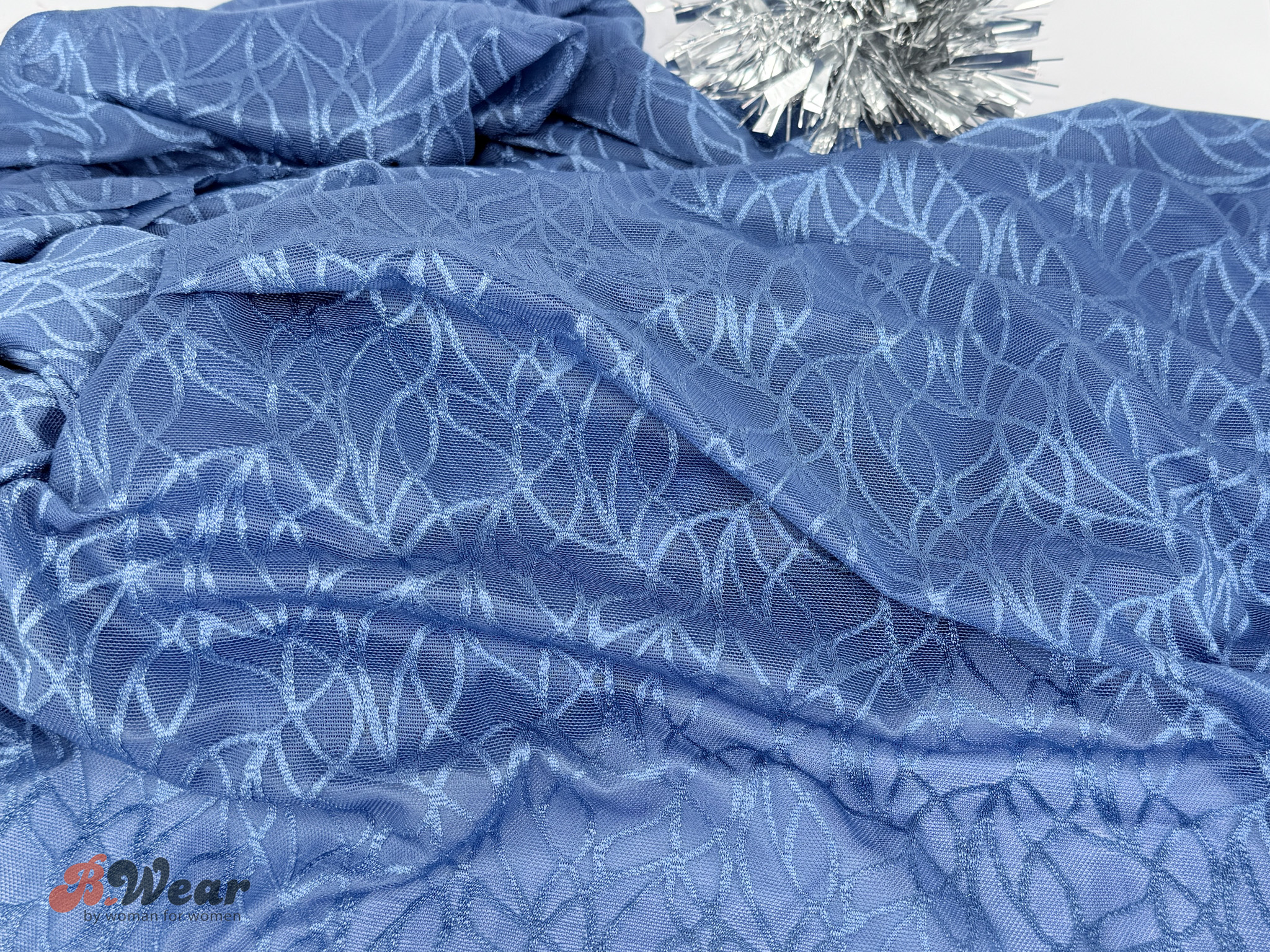 Steel blue mesh - 130 cm