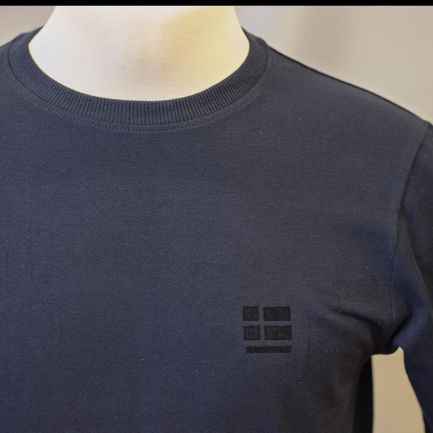 Robust T-shirt med stretch, mørkeblå - 2