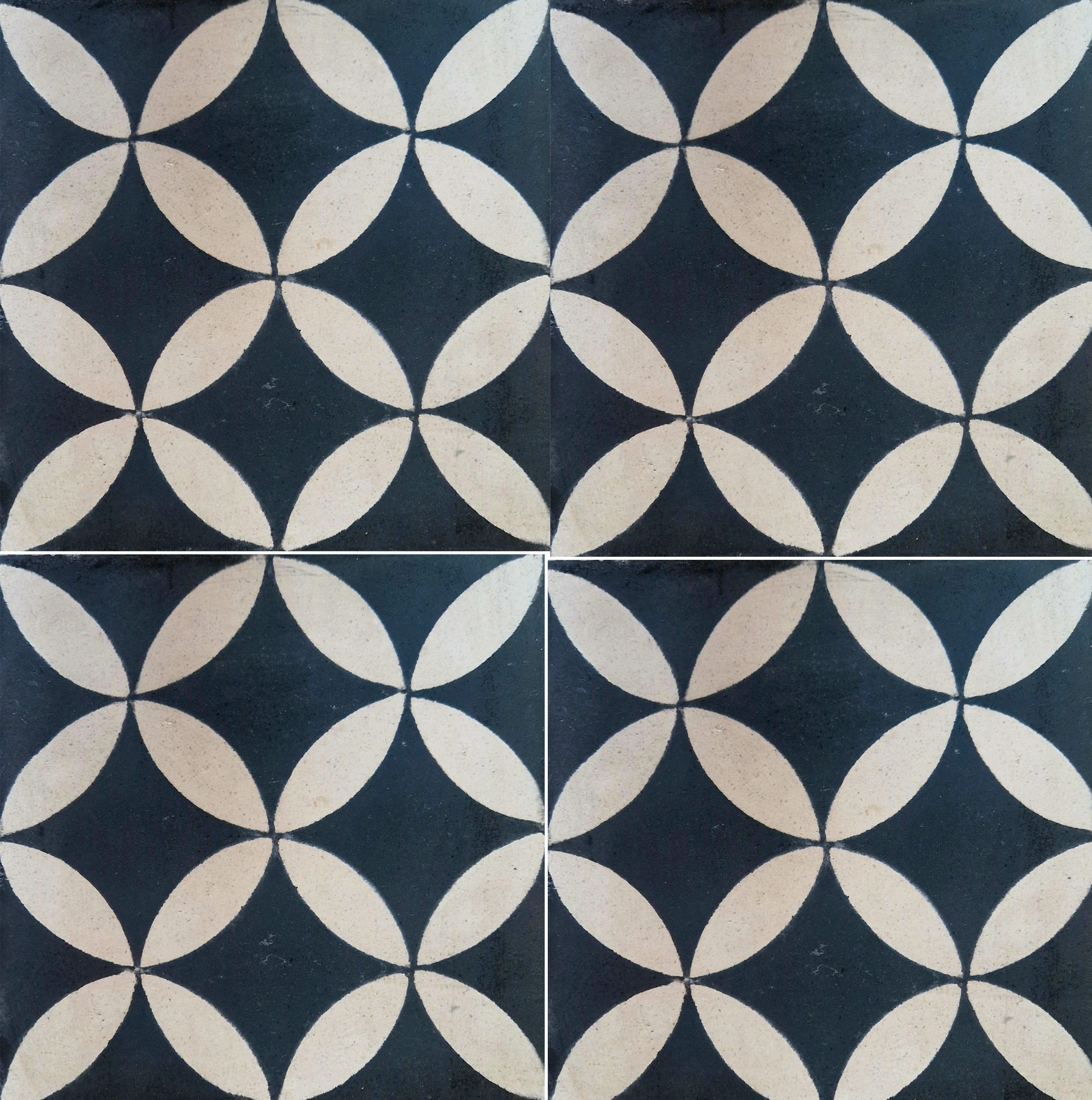 Azulejo marroquino Rio Preto branco