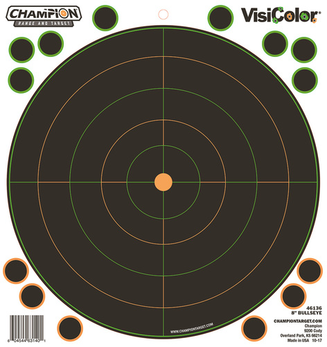 Champion 8"Bulls Eye 5Pk Visicolor Adhesive