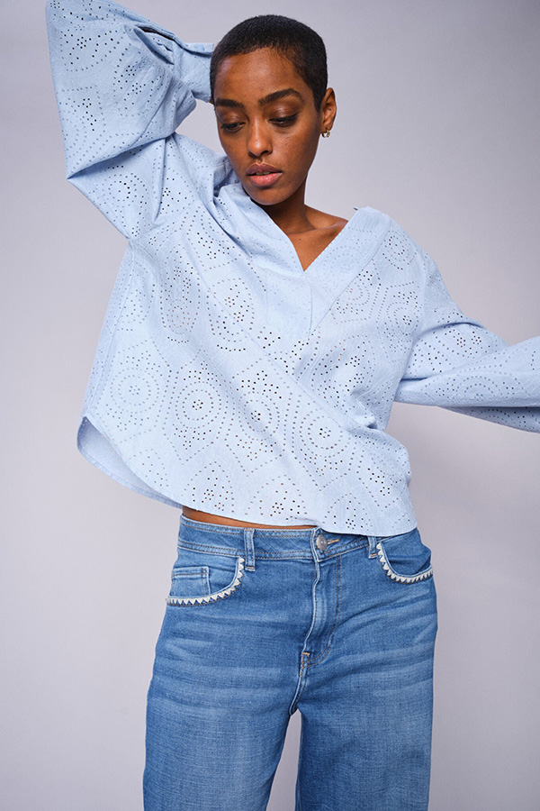 MMYen Sina Lace Blouse Skyway - 4