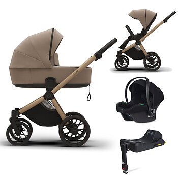 Stor Barnvagnspaket 4i1 Riko Cava inkl. iSize babyskydd Cosmo + ISOfix bas