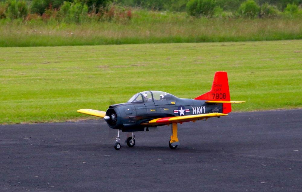 Seagull T-28 Giant Scale 2060mm spv. ARF 35-60cc Grå-gul - 3