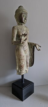 Ärgad  Koppar Buddha staty med Mudra 