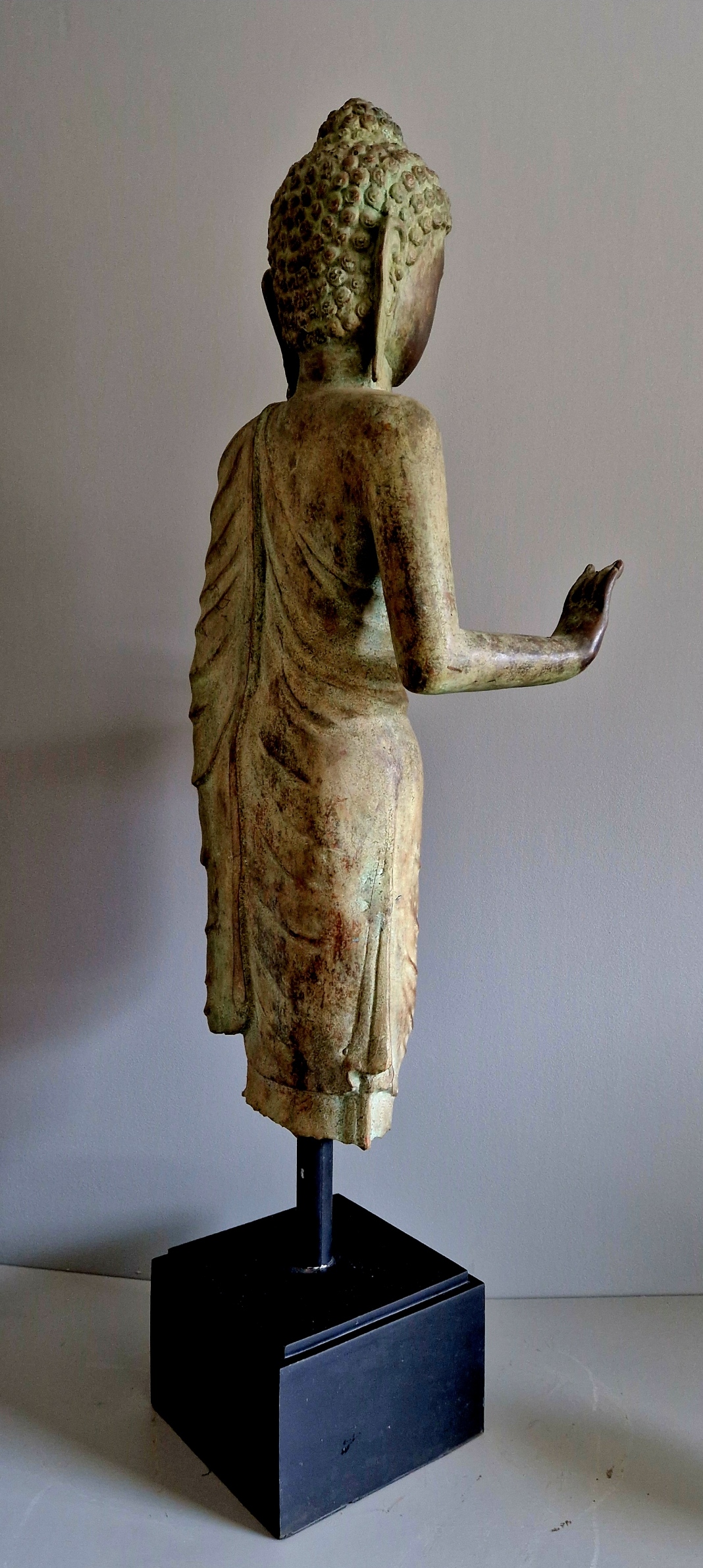 Ärgad  Koppar Buddha staty med Mudra  - 4
