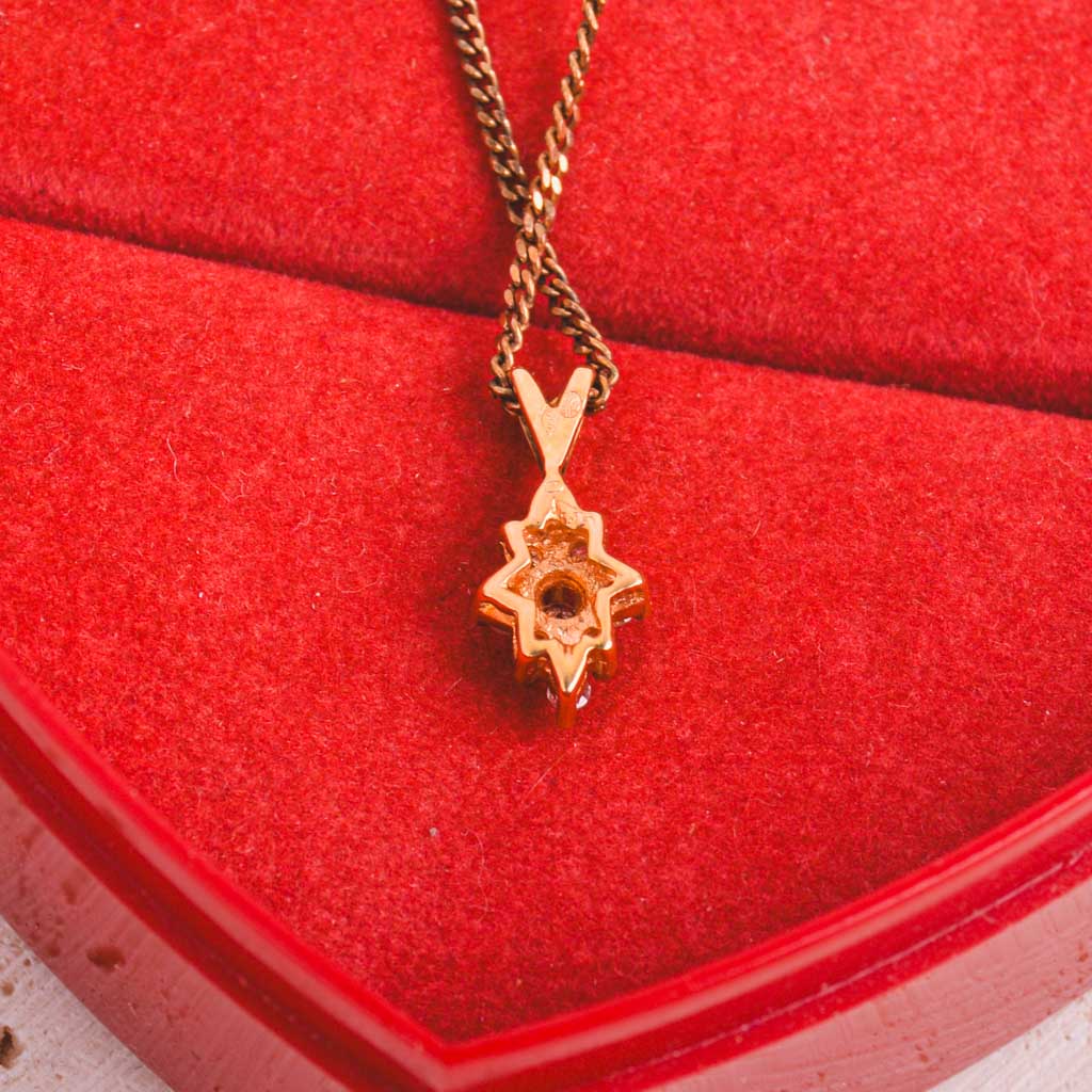 Kultainen riipus, tähti timanteilla tot. 0,25ct, Vintage - 6