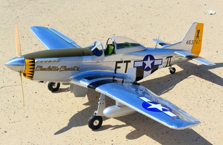 Seagull North American P-51D Charlotte Chariot II 35cc 180cm Ellandsställ - 8