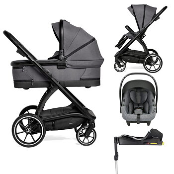 Stor Barnvagnspaket 4i1 Muuvo Trick inkl. Babyskydd Cosmo Smart + ISOfix bas