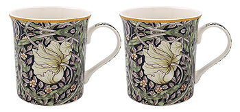 William Morris 2 muggar i presentbox - Pimpernel Midnight