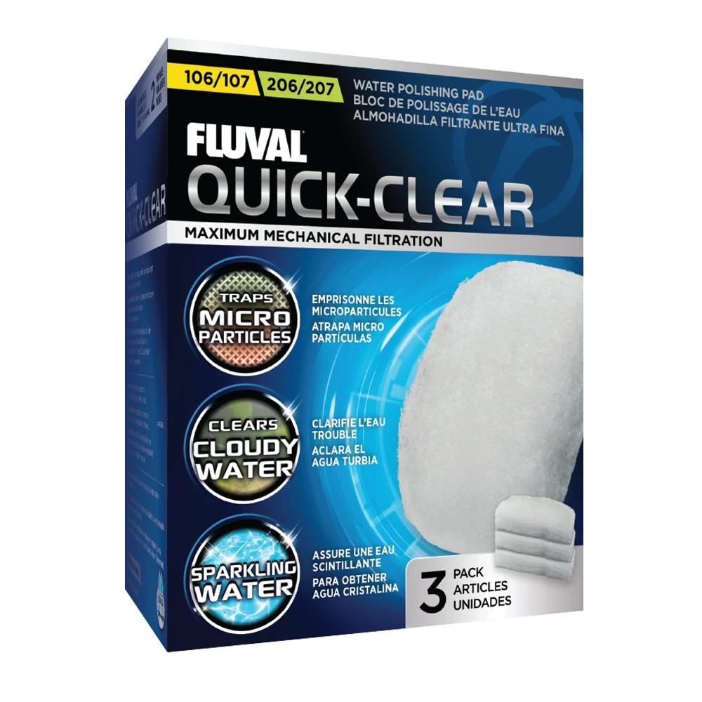Fluval Quick Clear för 106/206, 107/207 ytterfilter, 3-pack